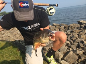 Joe Petrow with a freshwater drum on the fly