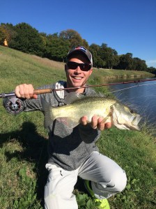 Joe Petrow with a Trinity River largemouth