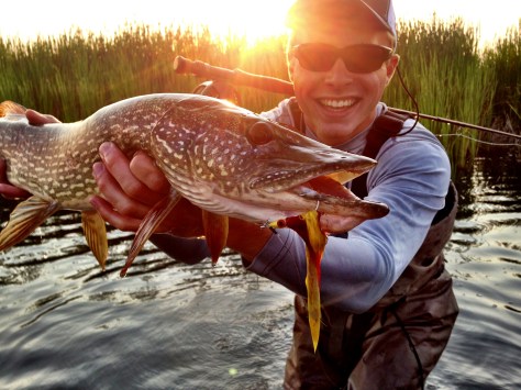 Joe Petrow with a huge Colorado northern pike